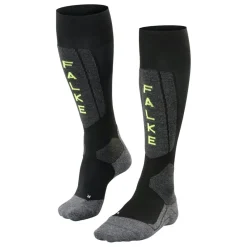 Skisokken|Snowboardsokken-Falke SK5 Expert skisokken heren black lightning