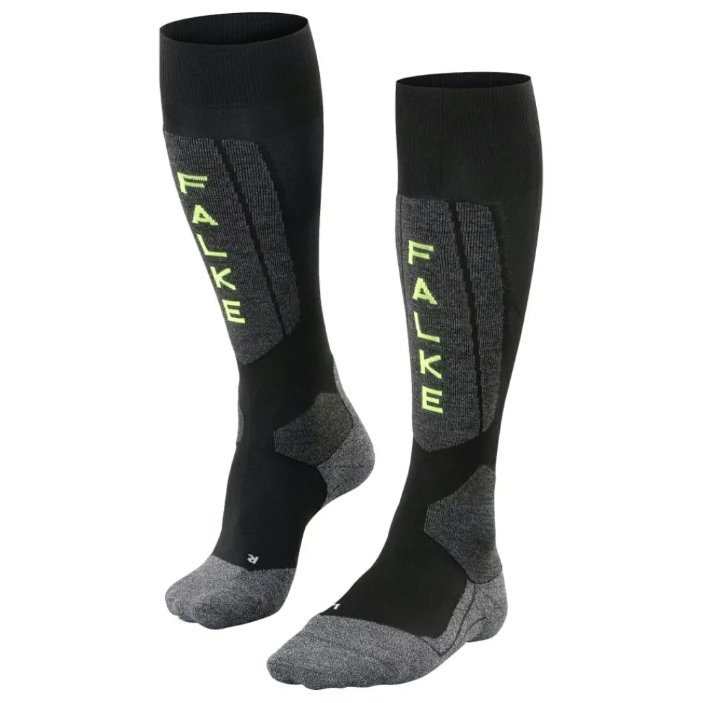 Skisokken|Snowboardsokken-Falke SK5 Expert skisokken heren black lightning