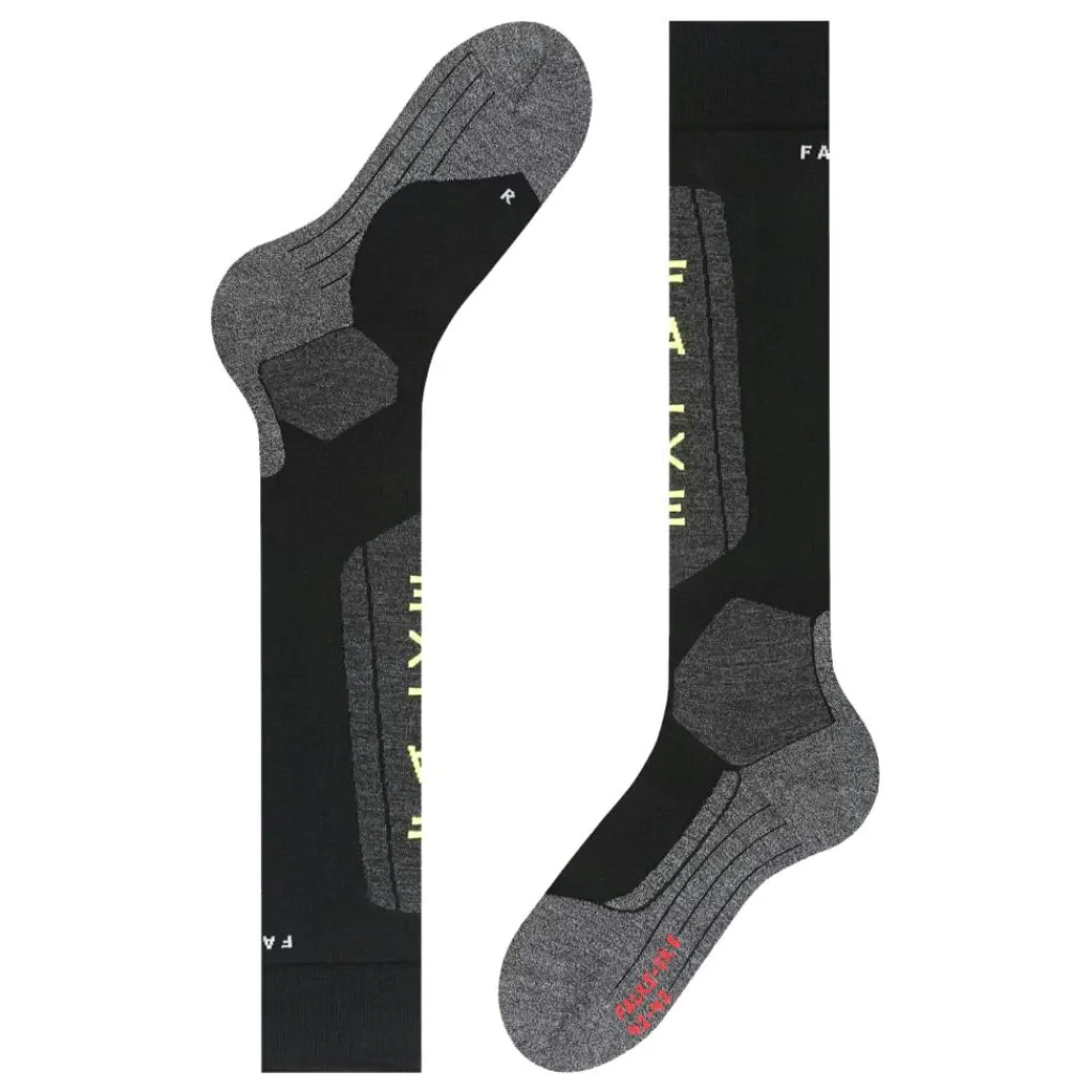 Skisokken|Snowboardsokken-Falke SK5 Expert skisokken heren black lightning