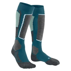 Skisokken|Snowboardsokken-Falke SK2 Intermediate skisokken dames lagoon