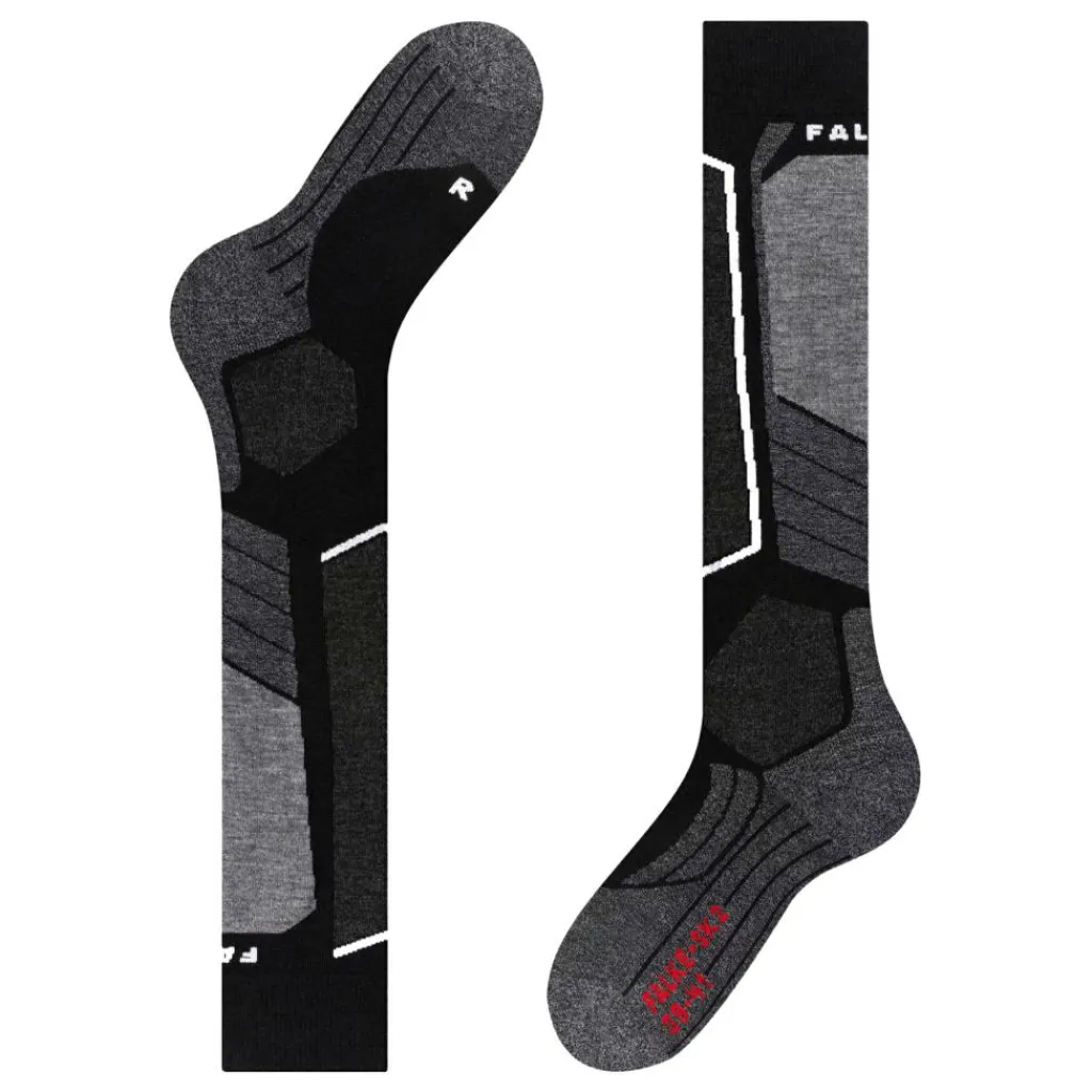 Skisokken|Snowboardsokken-Falke SK2 Intermediate skisokken heren black mix