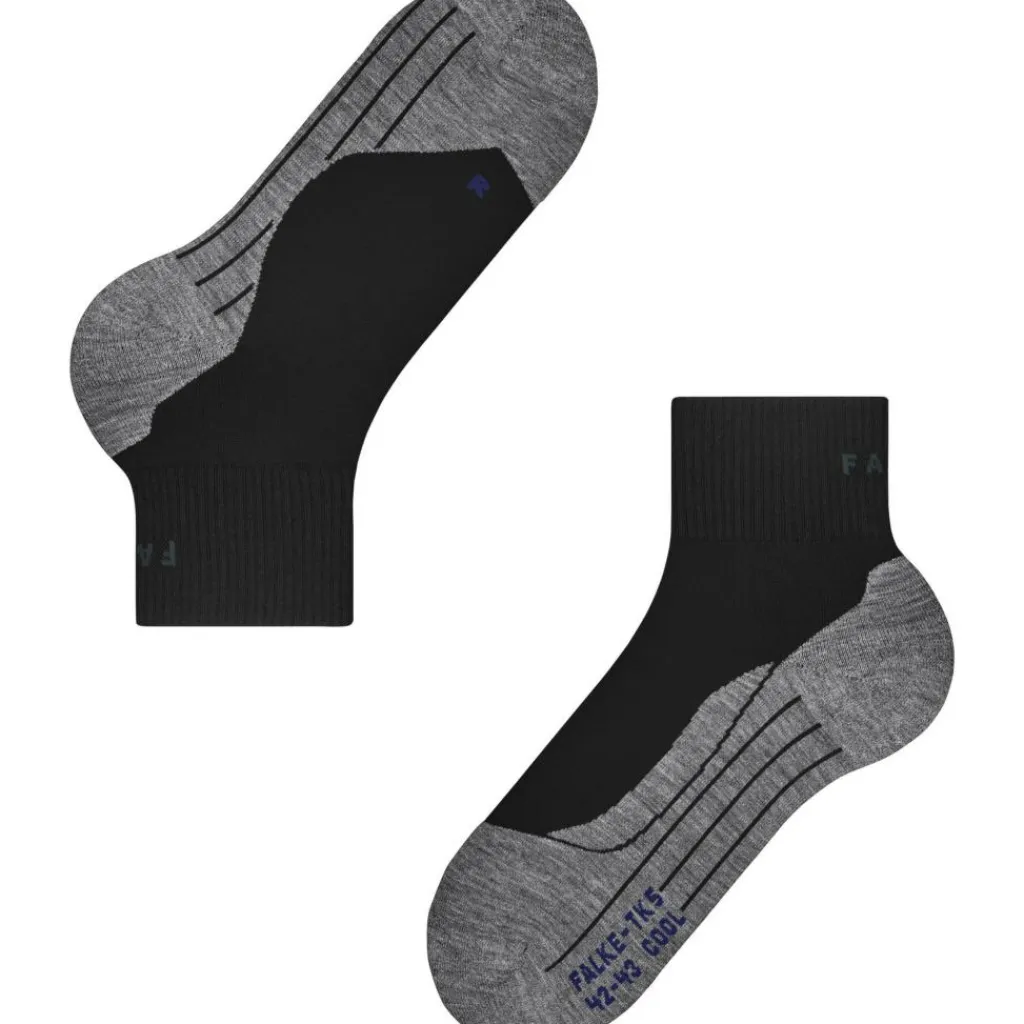Wandelsokken|Wandelsokken-Falke TK5 Cool Short wandelsokken heren black mix
