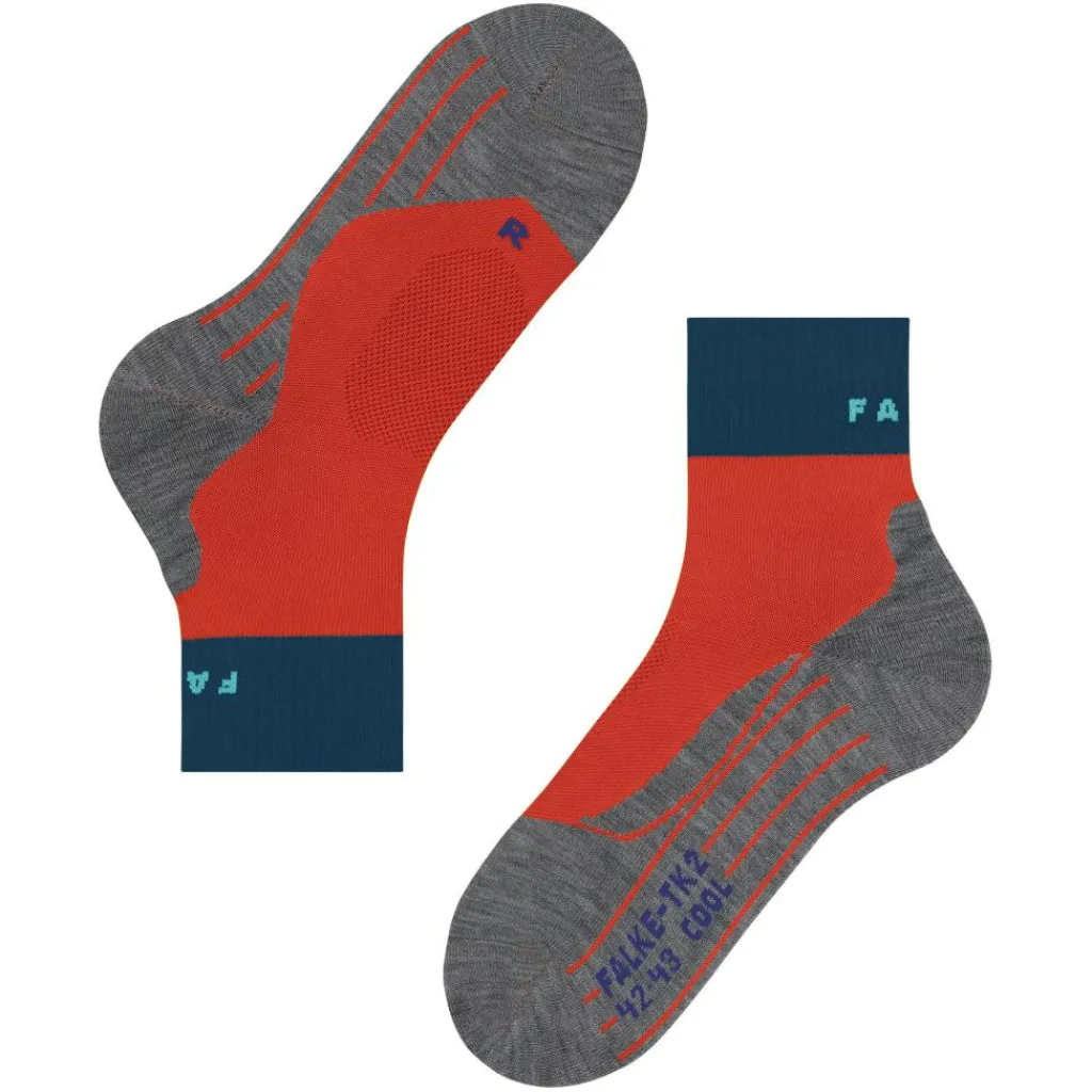 Wandelsokken|Wandelsokken-Falke TK2 Explore Cool Short wandelsokken heren red sun