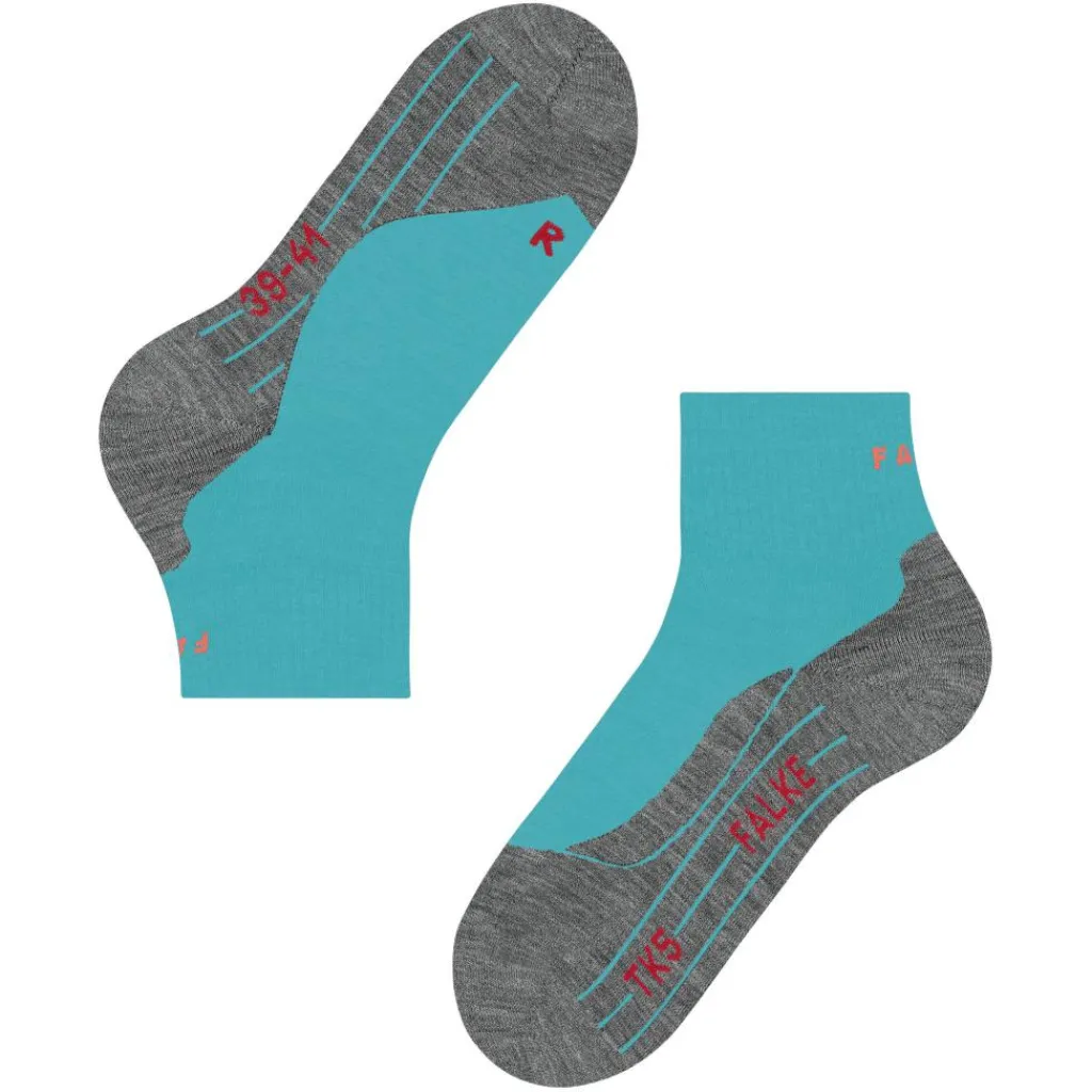 Wandelsokken|Wandelsokken-Falke TK5 Wander Short wandelsokken dames turquoise