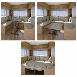 Fawo Krause tafelpoot 600 mm bruin< Tafelpoten