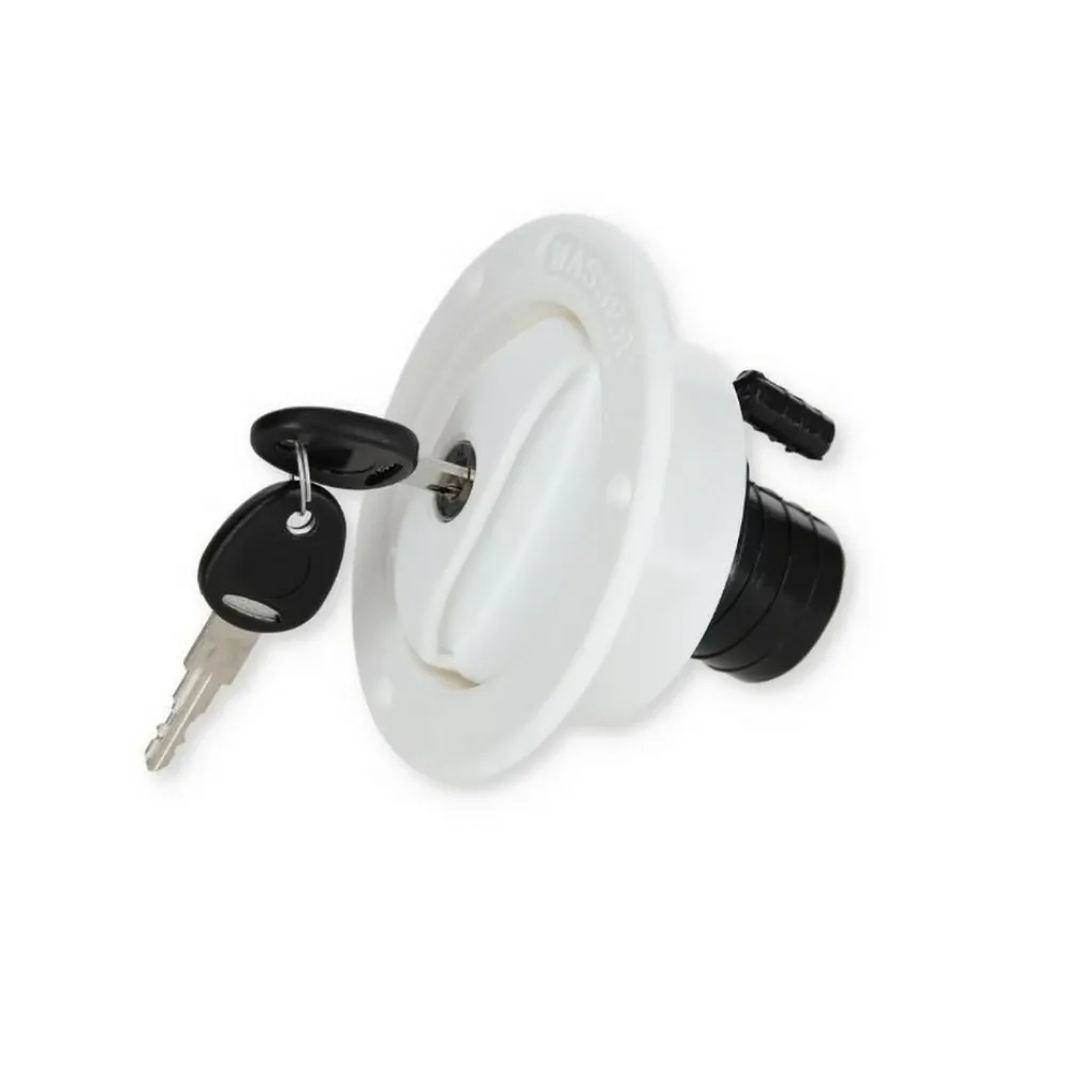 Fawo Watervuldop met slot kort wit< Tankdoorvoeren & Afvoerpluggen