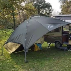 Tunneltenten|Koepeltenten-Femkes Rooftoptents Skadu Too luifel met zijwanden blue grey