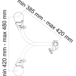 Fiamma Bike-Block Pro S 3 fietsklem deep black< Fietsendragers