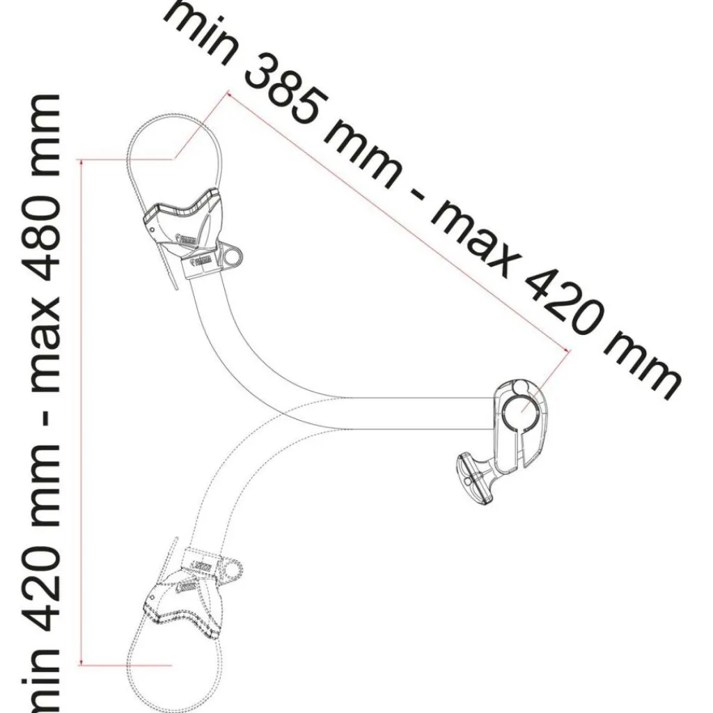 Fietsendragers-Fiamma Bike-Block Pro S 3 fietsklem aluminium