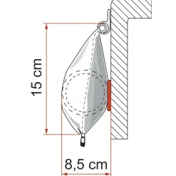 Zakluifels-Fiamma CaravanStore 500 XL zakluifel - Royal Grey