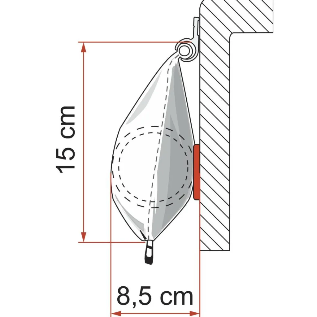 Zakluifels-Fiamma CaravanStore 225 zakluifel - Royal Grey