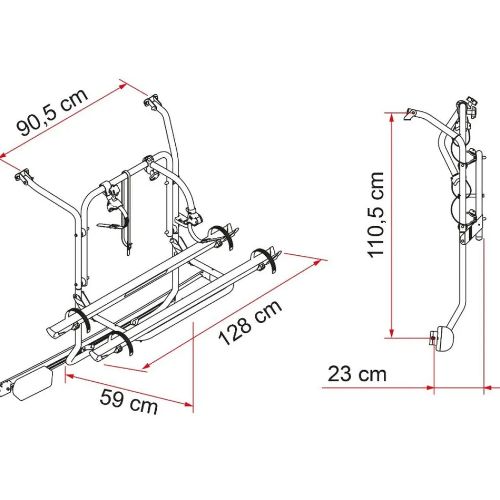 Fietsendragers-Fiamma Carry Bike Mercedes Viano fietsendrager black