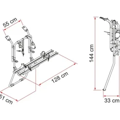 Fietsendragers-Fiamma Carry Bike Renault Trafic D fietsendrager black