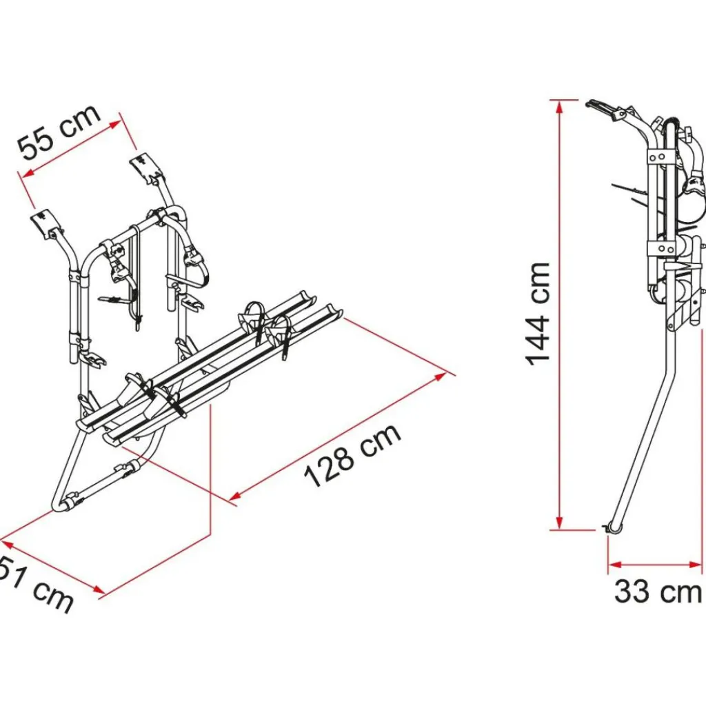 Fietsendragers-Fiamma Carry Bike Renault Trafic D fietsendrager black