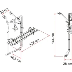 Fietsendragers-Fiamma Carry Bike Volkswagen T5 D - T6 D - T6.1 fietsendrager black