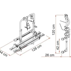 Fietsendragers-Fiamma Carry-Bike 200 DJ fietsendrager  deep black