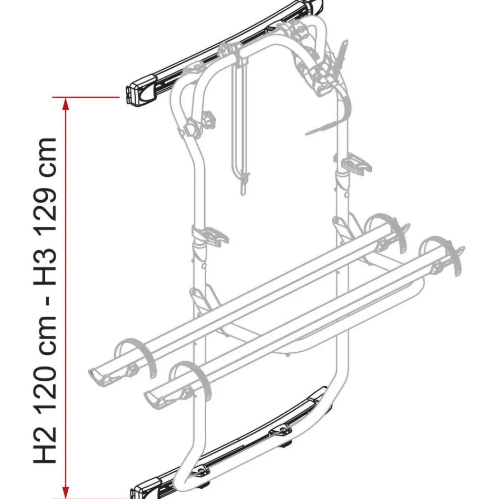 Fiamma Carry-Bike DJ fietsendrager bevestigingsset voor Transit vanaf 2014 deep black< Fietsendragers