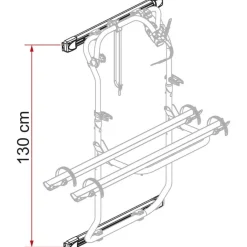 Fiamma Carry-Bike DJ fietsendrager bevestigingsset voor Ducato vanaf 2006 aluminium< Fietsendragers