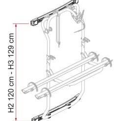 Fiamma Carry-Bike DJ fietsendrager bevestigingsset voor  Transit vanaf 2014 aluminium< Fietsendragers