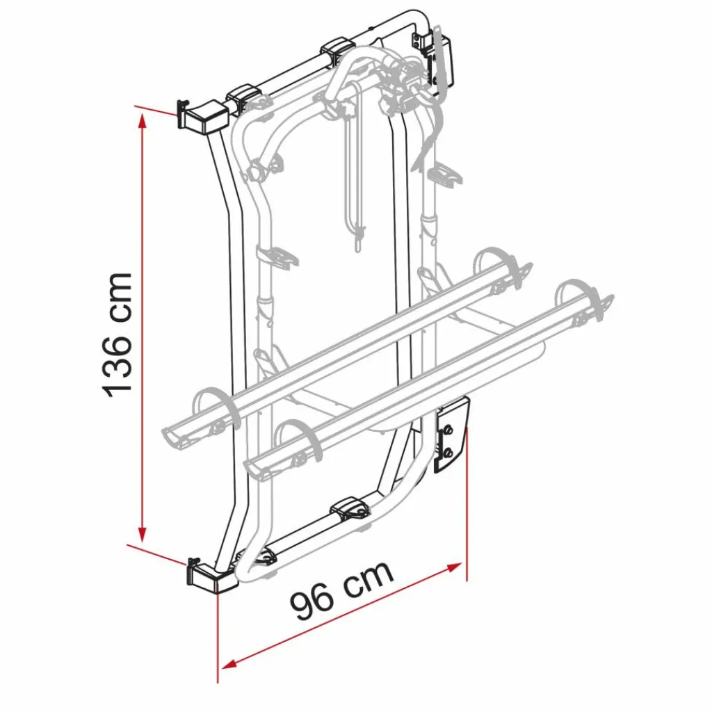 Fiamma Carry-Bike Frame kit voor Ducato Jumper Boxer vanaf 2006< Fietsendragers