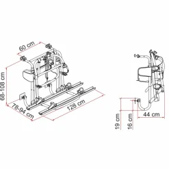 Fietsendragers-Fiamma Carry-Bike Motor Lift 77 fietsendrager