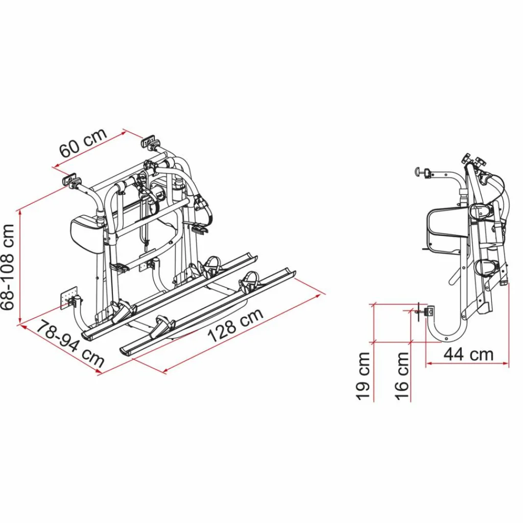 Fietsendragers-Fiamma Carry-Bike Motor Lift 77 fietsendrager