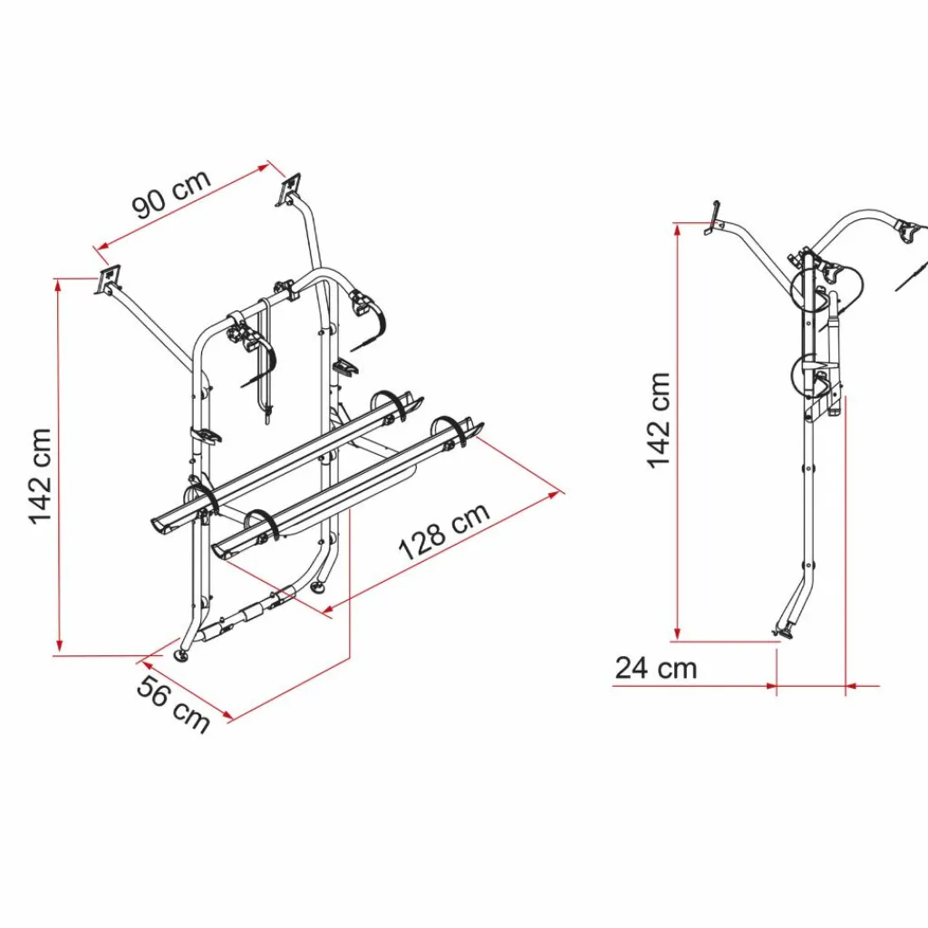 Fietsendragers-Fiamma Carry-Bike Volkswagen T6 fietsendrager aluminium