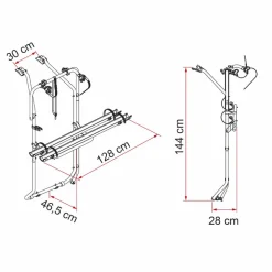Fietsendragers-Fiamma Carry-Bike Volkswagen T5 D - T6 D fietsendrager  deep black