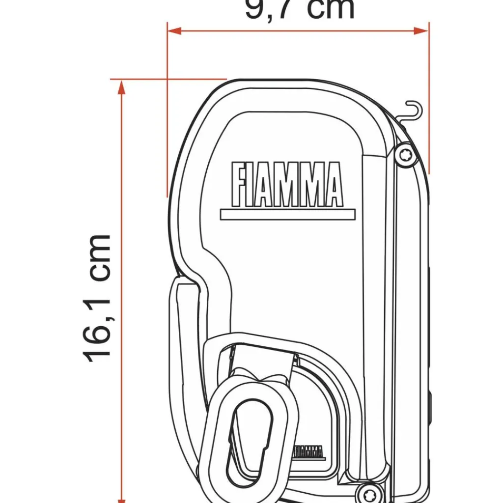 Cassetteluifels-Fiamma F45 L 500 cassetteluifel polar white - Royal Grey