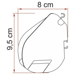 Fiamma F35 Pro 180 cassetteluifel deep black - Royal Grey< Cassetteluifels