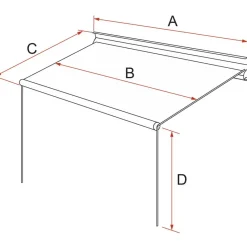 Fiamma F35 Pro 180 cassetteluifel deep black - Royal Grey< Cassetteluifels