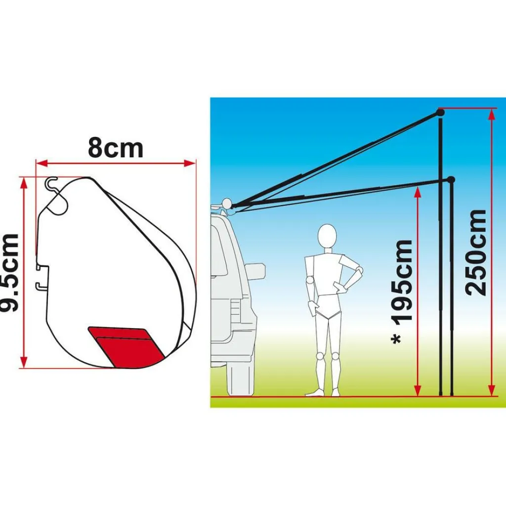 Cassetteluifels-Fiamma F35 Pro 250 cassetteluifel deep black - Royal Grey