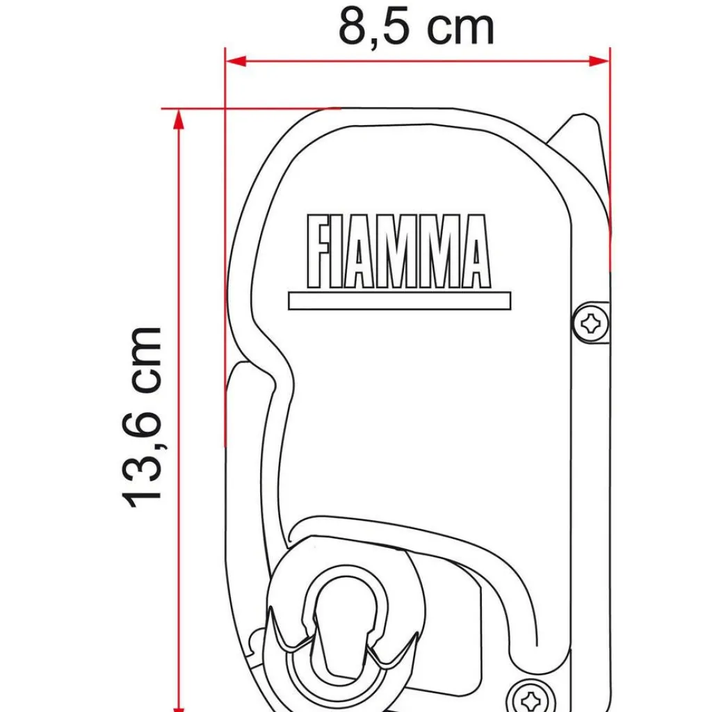 Cassetteluifels-Fiamma F45 S 400 cassetteluifel polar white - Royal Grey