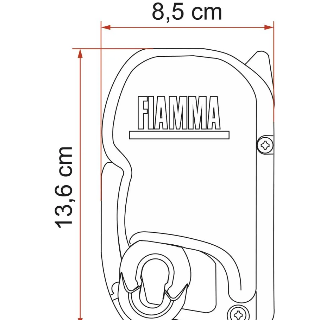 Fiamma F45 S 230 cassetteluifel polar white - Royal Grey< Cassetteluifels