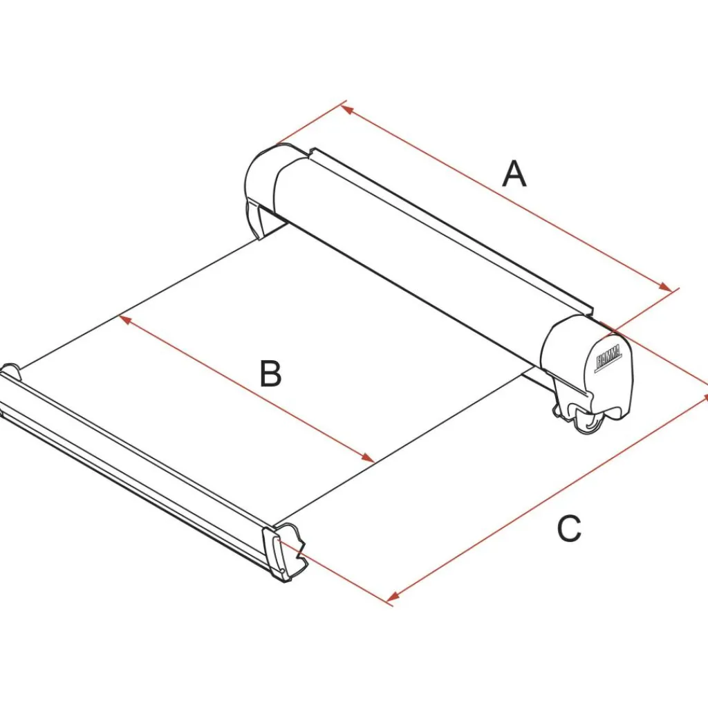 Fiamma F45 S 425 cassetteluifel polar white - Royal Grey< Cassetteluifels