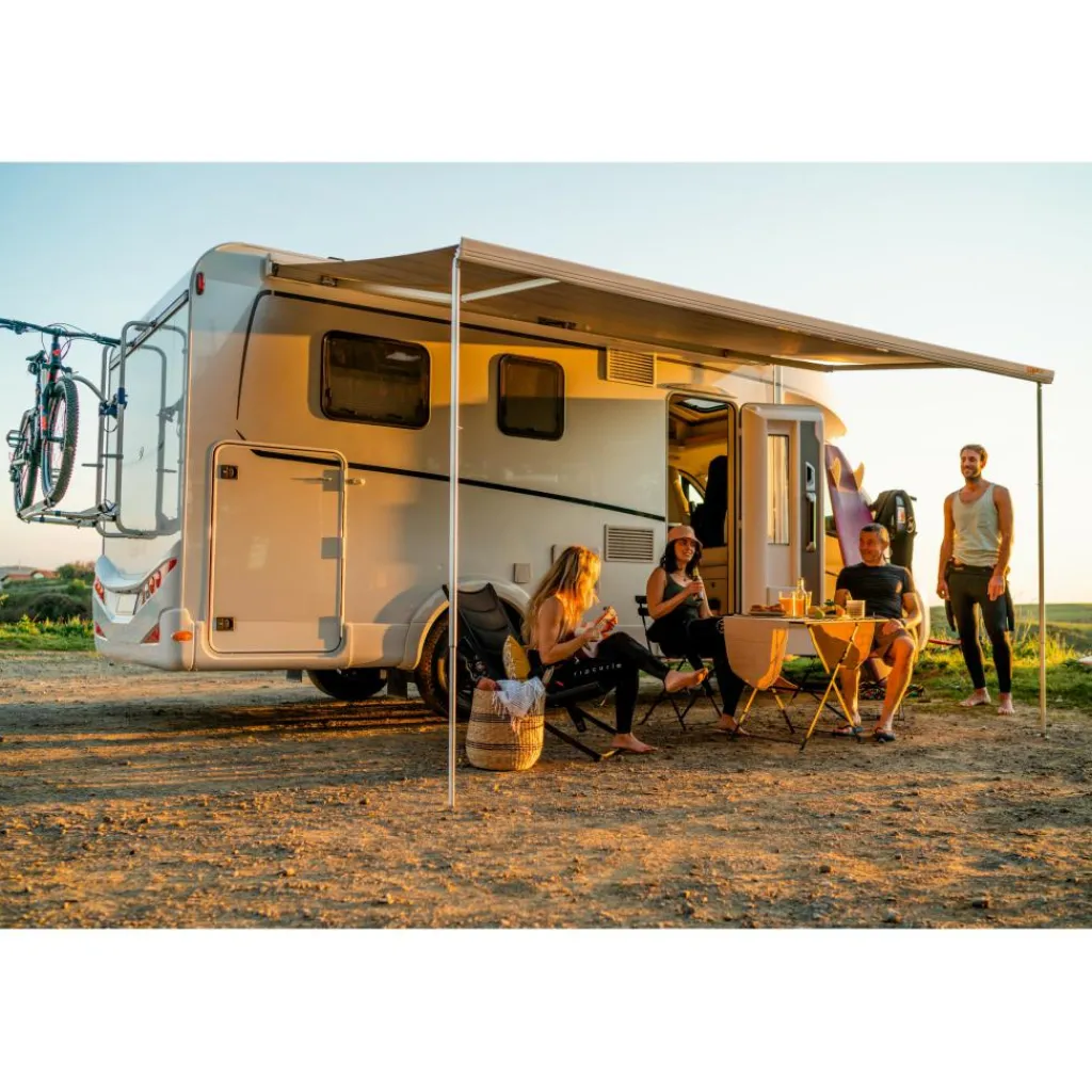 Fiamma F45 S 425 cassetteluifel polar white - Royal Grey< Cassetteluifels