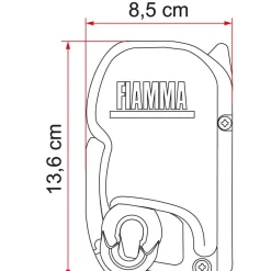 Fiamma F45 S 300 cassetteluifel titanium - Royal Grey< Cassetteluifels