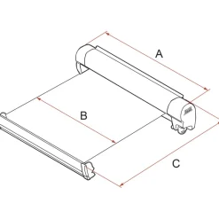 Fiamma F45 S 230 cassetteluifel deep black - Royal Grey< Cassetteluifels