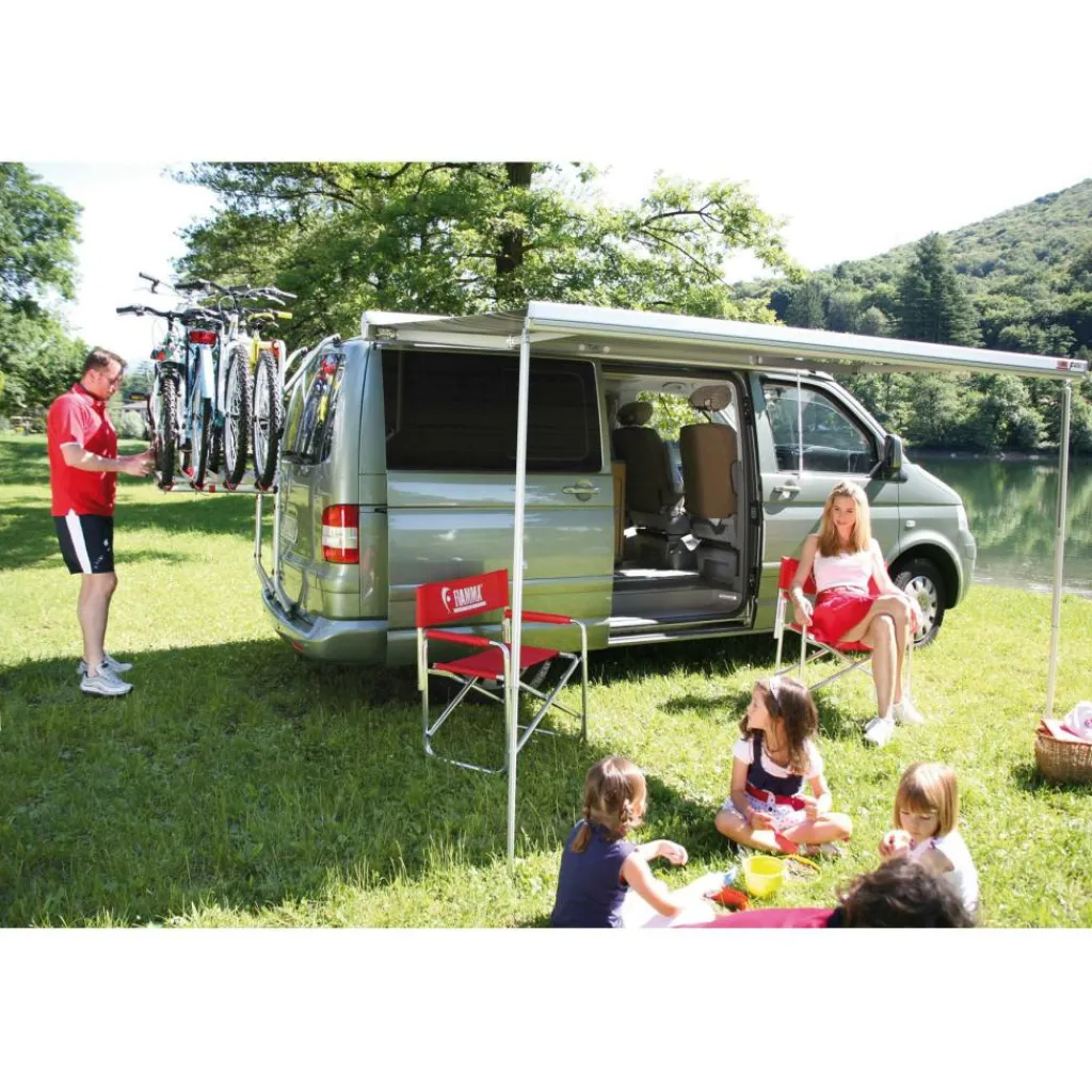 Cassetteluifels-Fiamma F45 S 260 VW Multivan Transporter T5 T6 met C-rail cassetteluifel deep black - Royal Grey