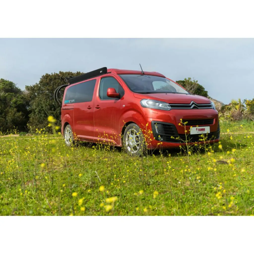 Fiamma F45 S 300 VW Multivan Transporter T5 T6 met C-rail cassetteluifel deep black - Royal grey< Cassetteluifels