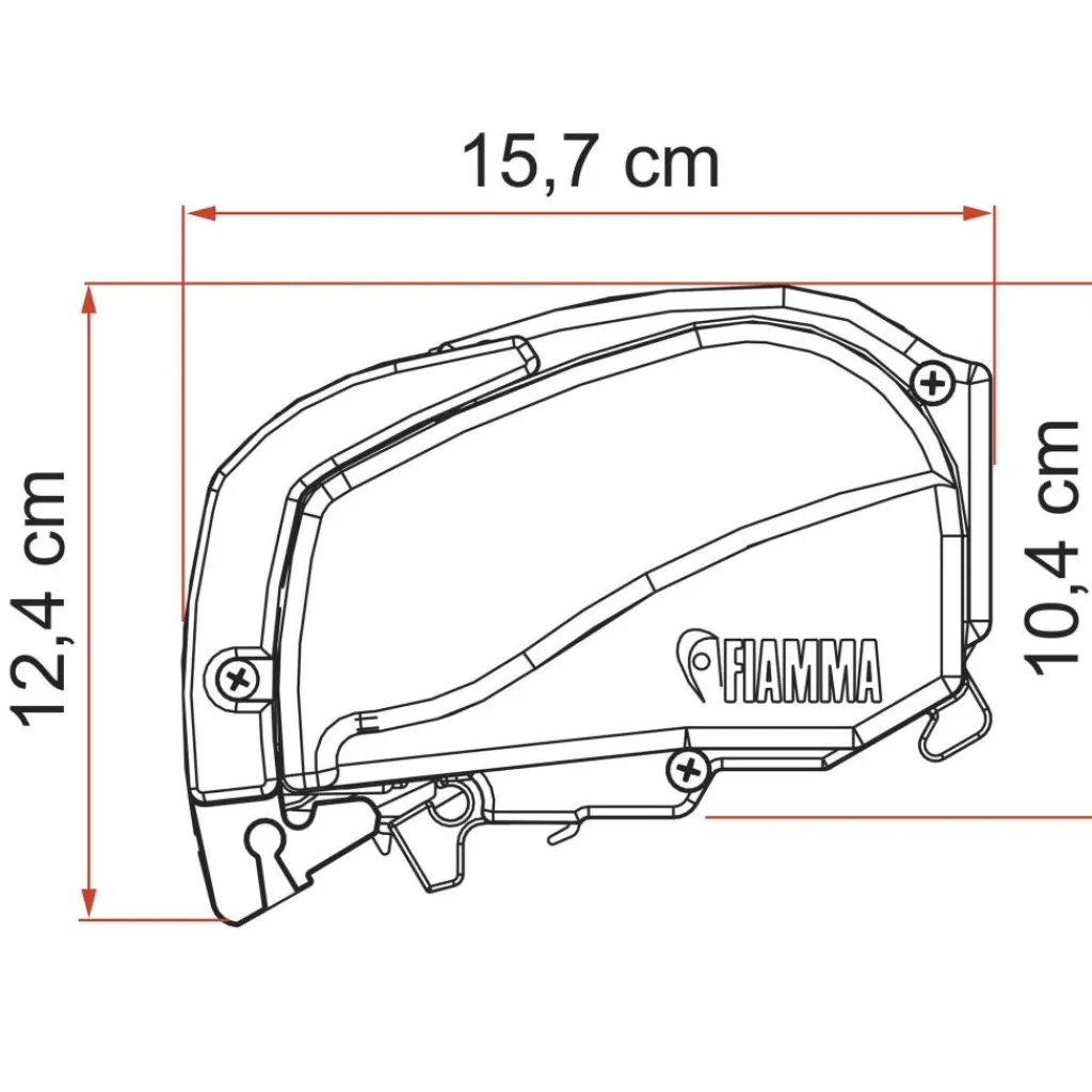 Cassetteluifels-Fiamma F80L 500 cassetteluifel deep black - Royal Grey V25