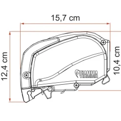 Cassetteluifels-Fiamma F80L 550 cassetteluifel deep black - Royal Grey  V25