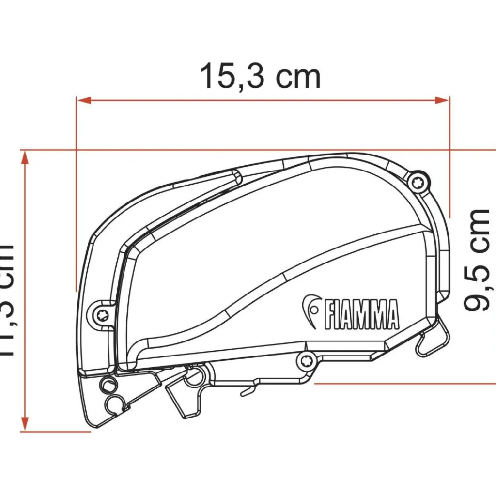 Fiamma F80s 450 cassetteluifel deep black - royal grey< Cassetteluifels