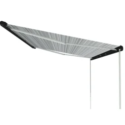 Fiamma F80s 370 cassetteluifel deep black - Royal Grey  V25< Cassetteluifels