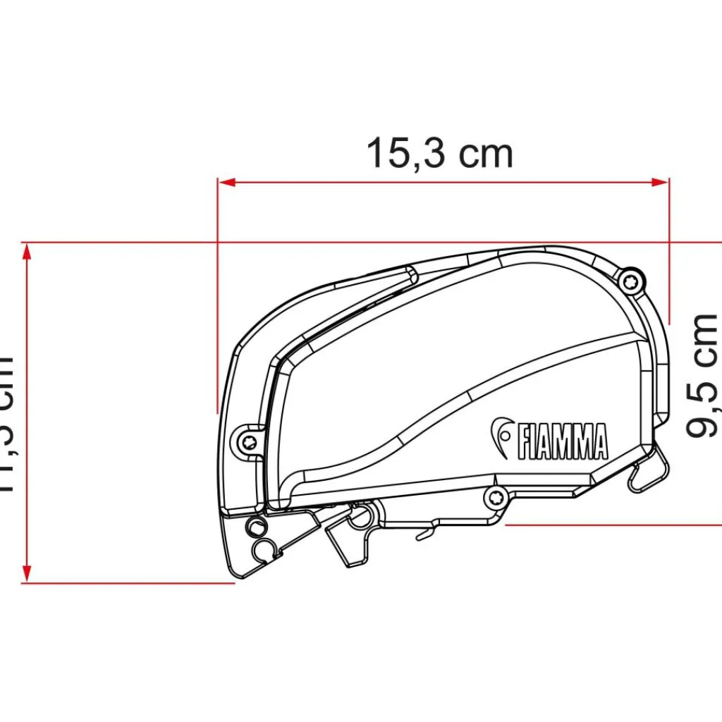 Cassetteluifels-Fiamma F80s 425 cassetteluifel polar white - royal grey