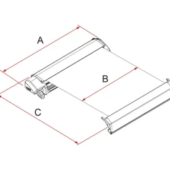 Cassetteluifels-Fiamma F80s 425 cassetteluifel polar white - royal grey
