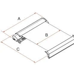 Fiamma F80s Ducato 400 cassetteluifel deep black - Royal Grey< Cassetteluifels