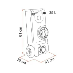 Fiamma Roll-Tank 40 W afvalwatertank 40 liter< Watertanks