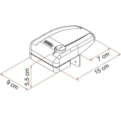 Beveiliging-Fiamma Safe Door Frame 3 veiligheidsslot zwart