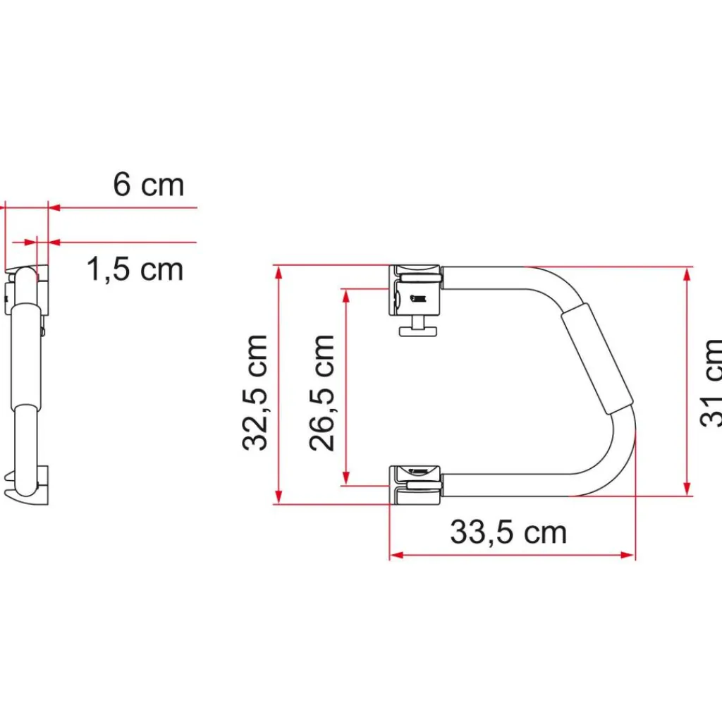Beveiliging-Fiamma Security veiligheidsbeugel 31 cm
